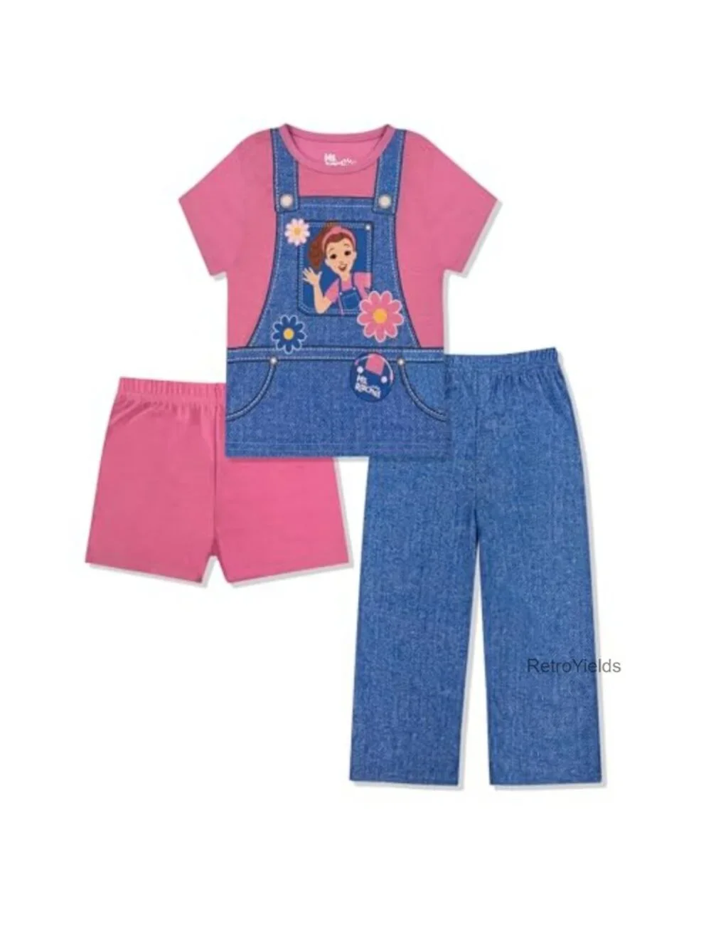 3pc Kids Pajama Set - Soft Cotton Sleepwear for Toddlers - Shorts Shirt Pants -